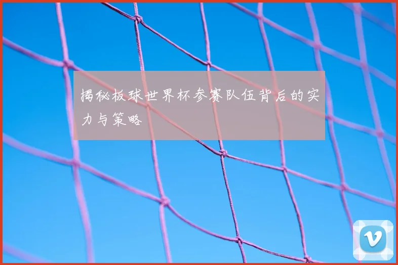 揭秘板球世界杯参赛队伍背后的实力与策略